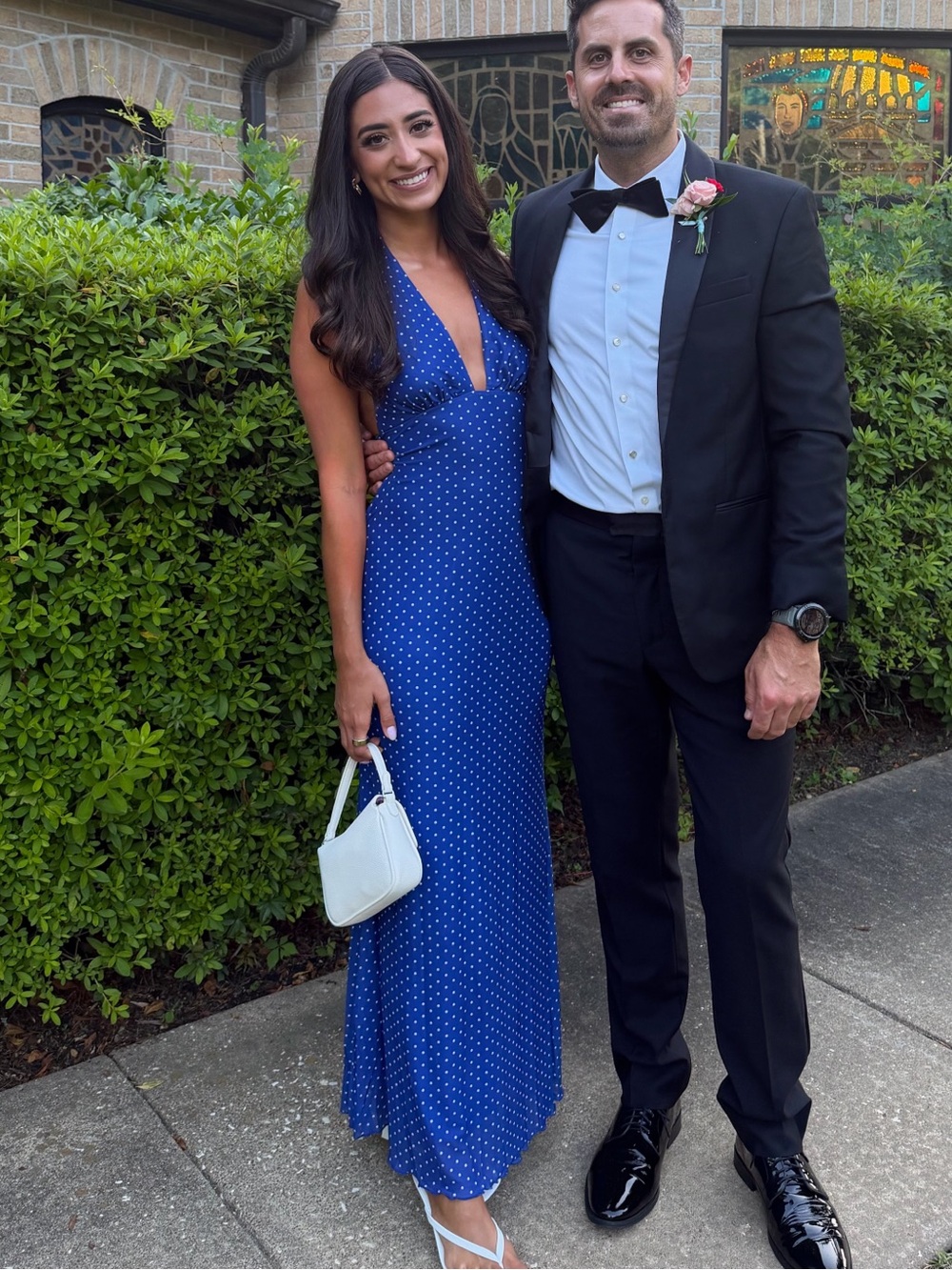 Charly Halter Maxi Dress in Blue Dot